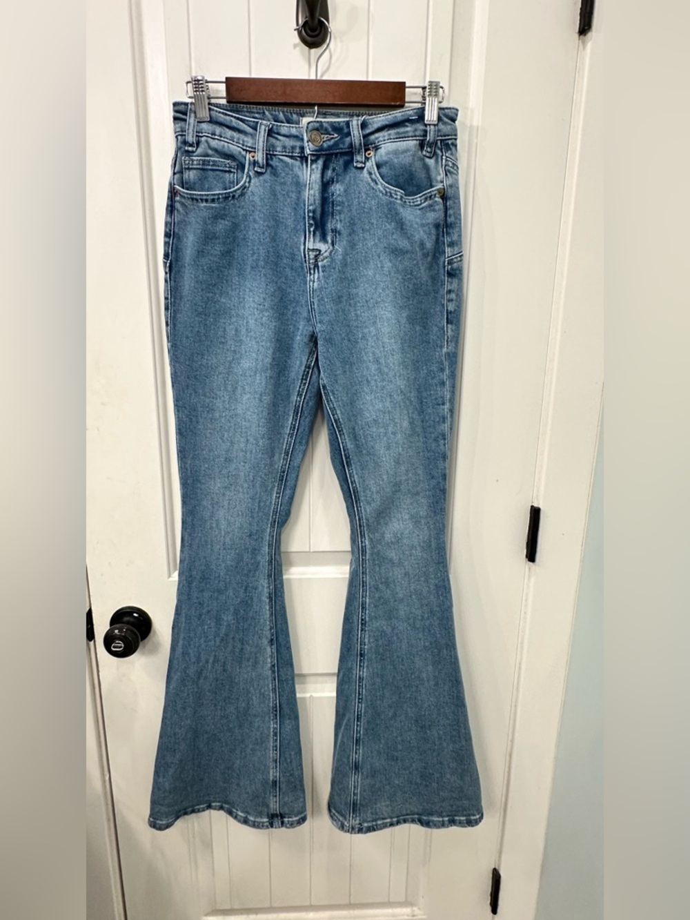 Rock & Roll Denim Star Patch High Rise Flare Jeans W28 L34